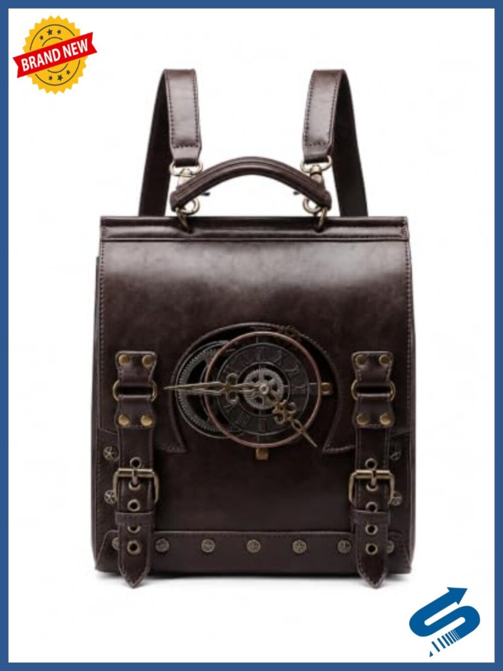 Steampunk Backpack for Travel Embossed PU Women's Backpack